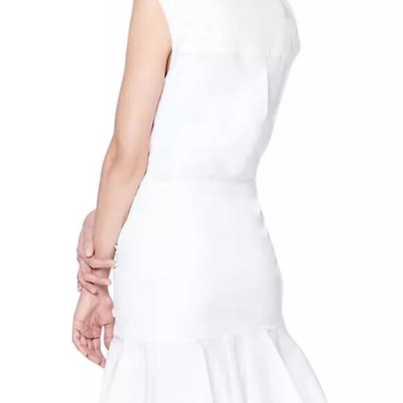 NIB$478 Veronica Beard Bell Stretch-Cotton Bottom Ruched Shirt Dress 0 XS - Picture 7 of 16